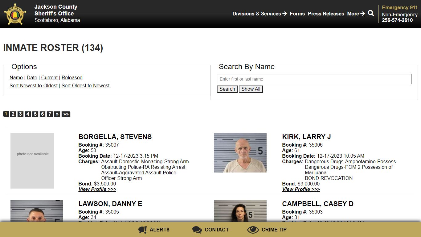 Inmate Roster | Jackson County Sheriff's Office